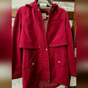Nautica Women's Maroon Trenchcoat Size M